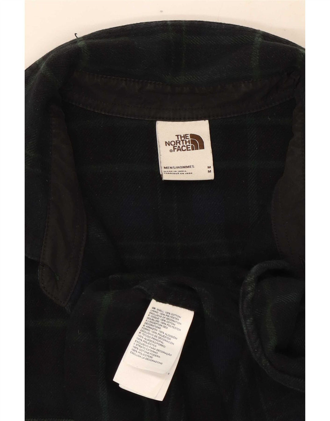 The North Face Camicia da uomo in flanella di cotone a quadri blu navy medio