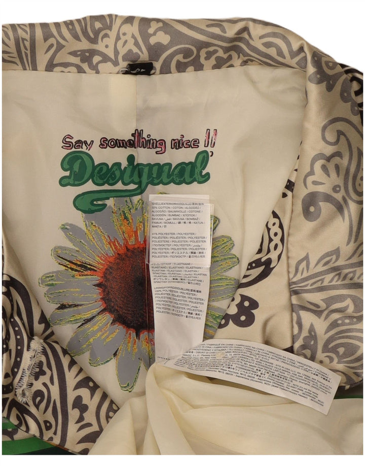 Soprabito da donna Desigual EU 40 cotone Paisley bianco medio