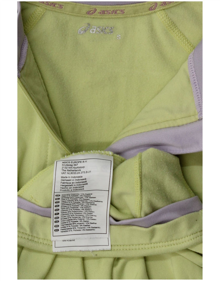 Maglietta ASICS da donna con grafica pullover UK 10 Small Green Colourblock