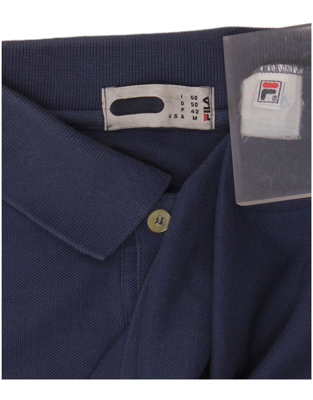 Polo Uomo FILA Manica Lunga IT 50 Blu Medio Cotone