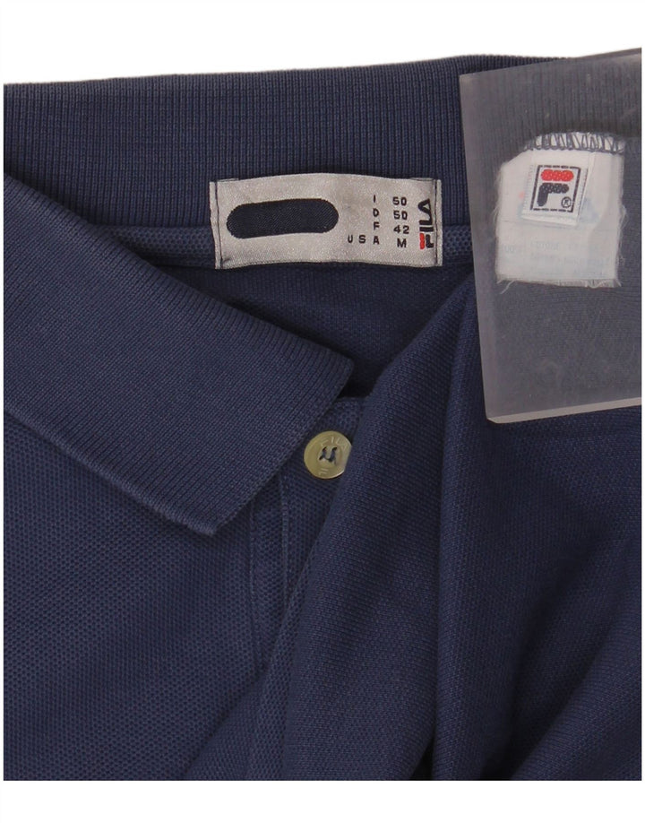 Polo Uomo FILA Manica Lunga IT 50 Blu Medio Cotone