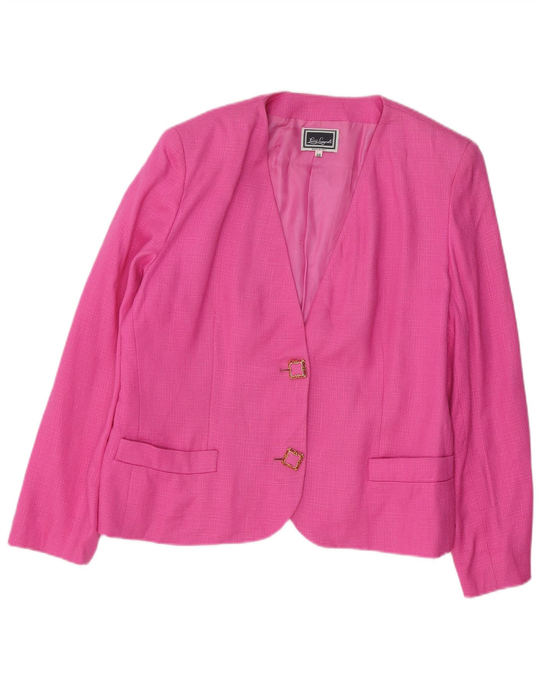 Giacca Blazer a 2 Bottoni da Donna Luisa Spagnoli IT 48 XL Acetato Rosa