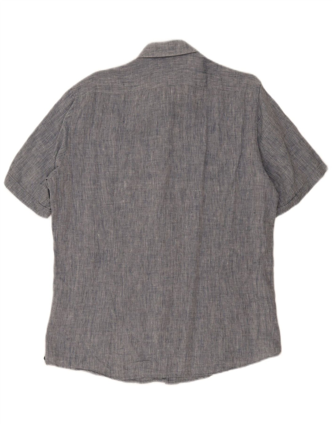 Camicia a maniche corte da uomo Hugo Boss Large in cotone blu