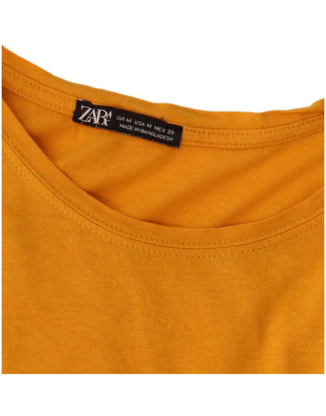 T-shirt Zara da donna Top UK 14 giallo medio