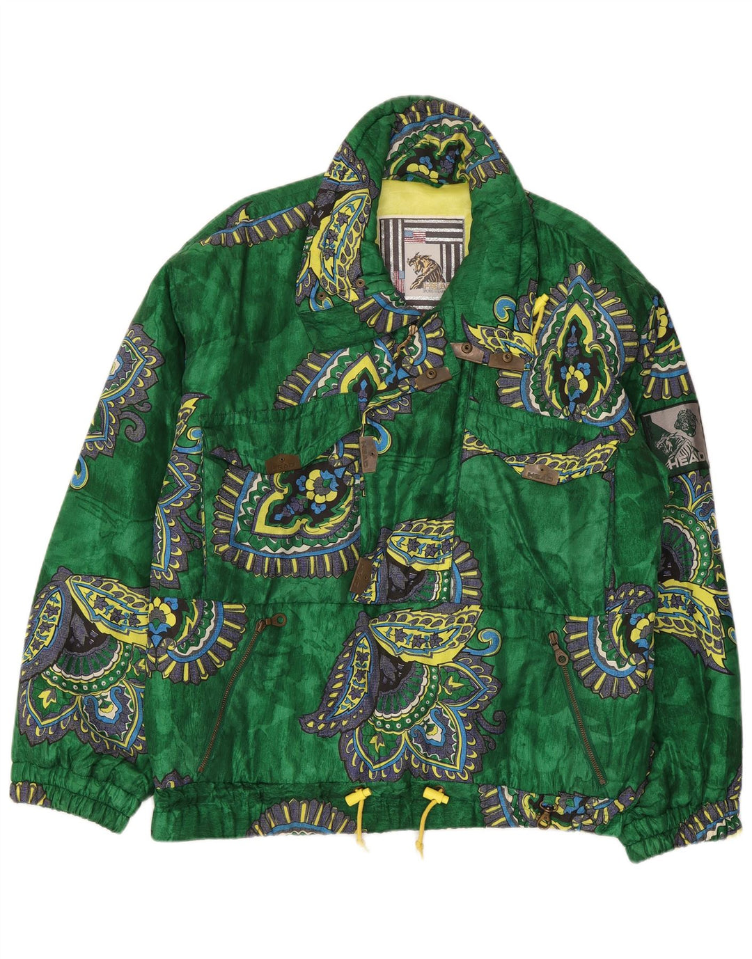 Giacca anorak grafica da uomo HEAD UK 40 Large Green Paisley