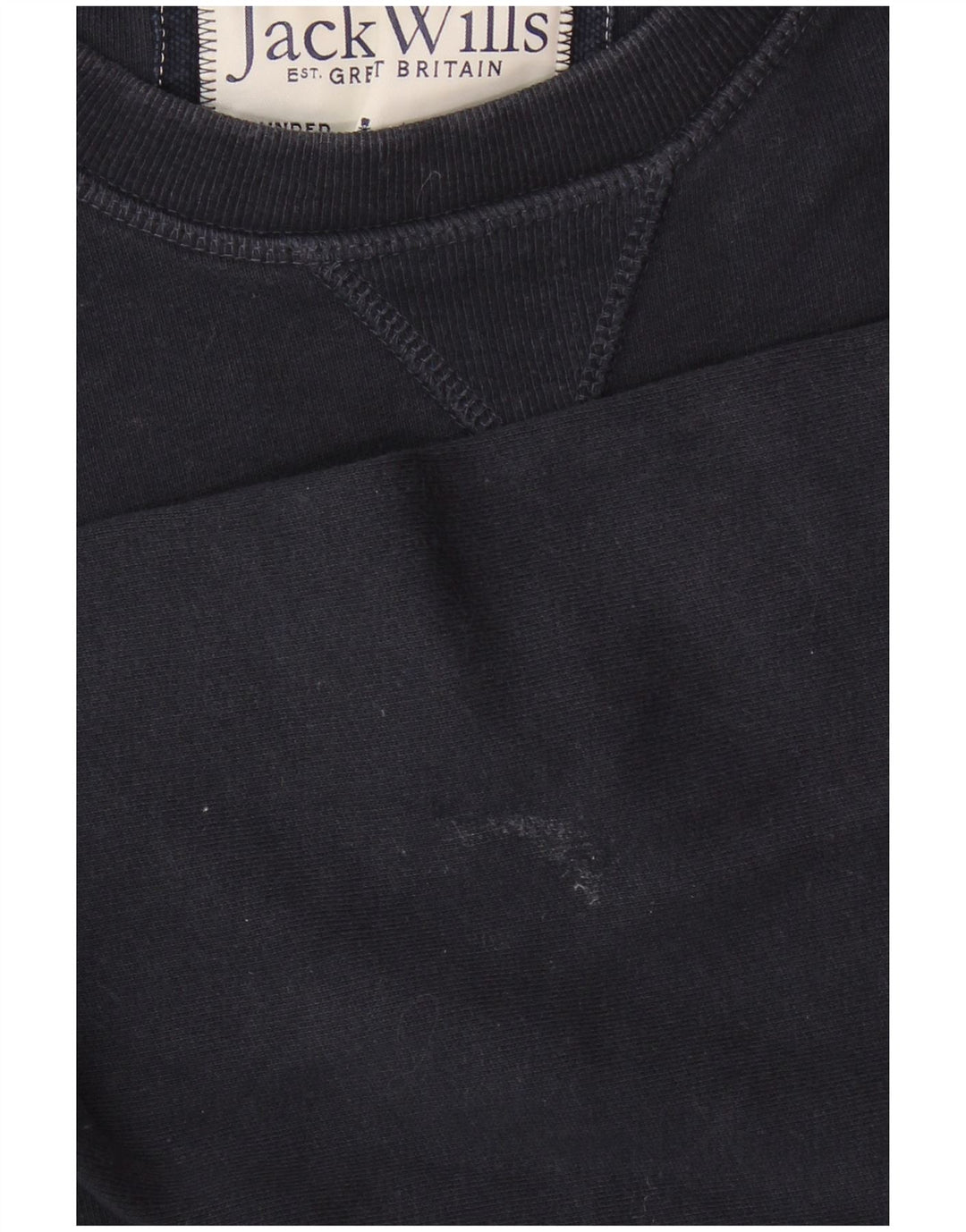 JACK WILLS Felpa da uomo Maglione grande in cotone blu navy