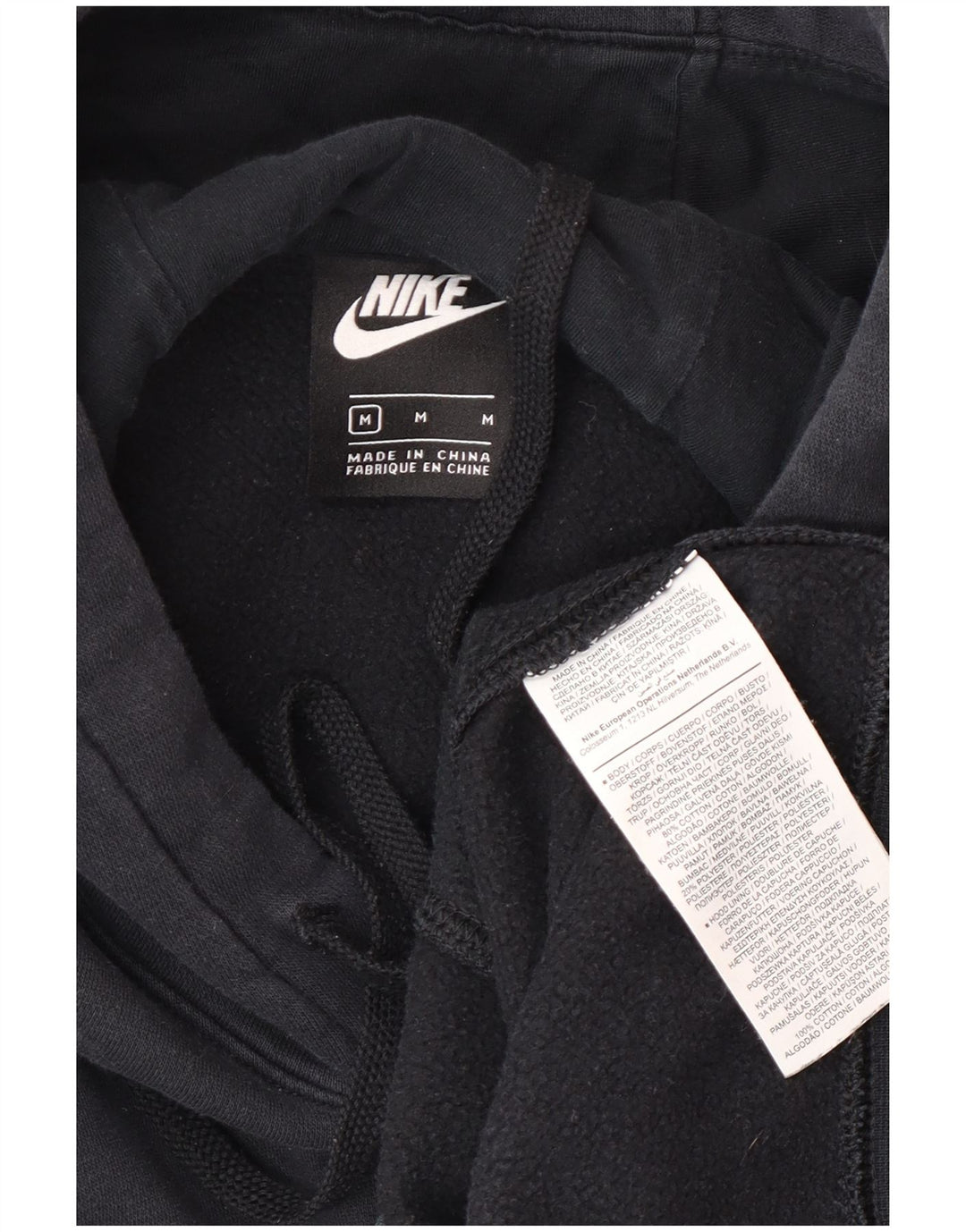Felpa con cappuccio da uomo Nike, cotone medio blu navy