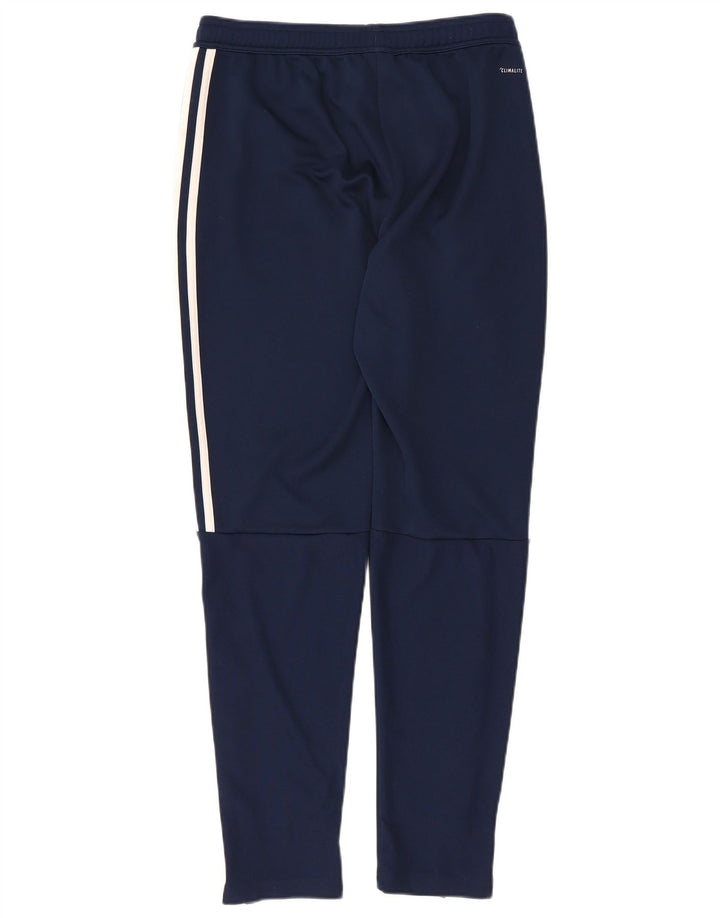 Pantaloni da tuta Adidas Climalite da uomo medi in poliestere blu navy