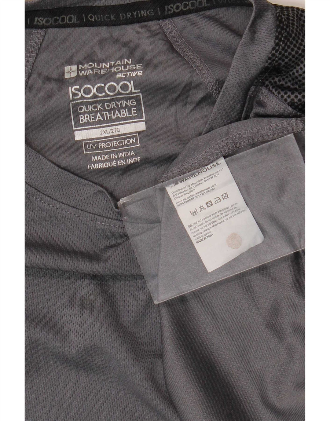 T-shirt da uomo Mountain Warehouse Top 2XL Poliestere mimetico grigio