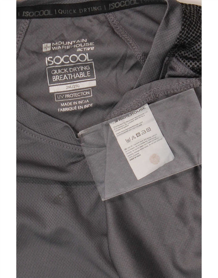 T-shirt da uomo Mountain Warehouse Top 2XL Poliestere mimetico grigio