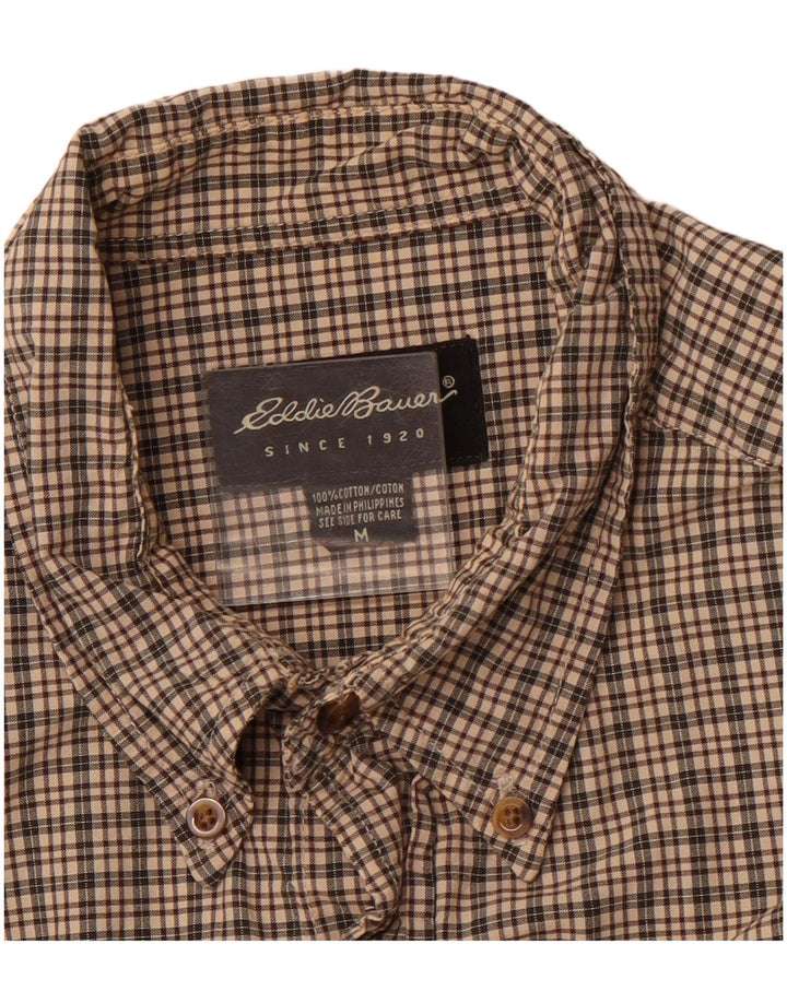 EDDIE BAUER Camicia da uomo in cotone a quadri marrone medio