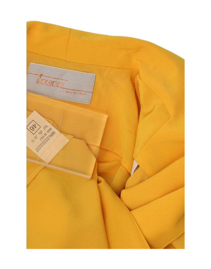 VINTAGE Womens Open Blazer Jacket IT 46 Large Yellow Polyester Vintage Vintage and Second-Hand Vintage from Messina Hembry 