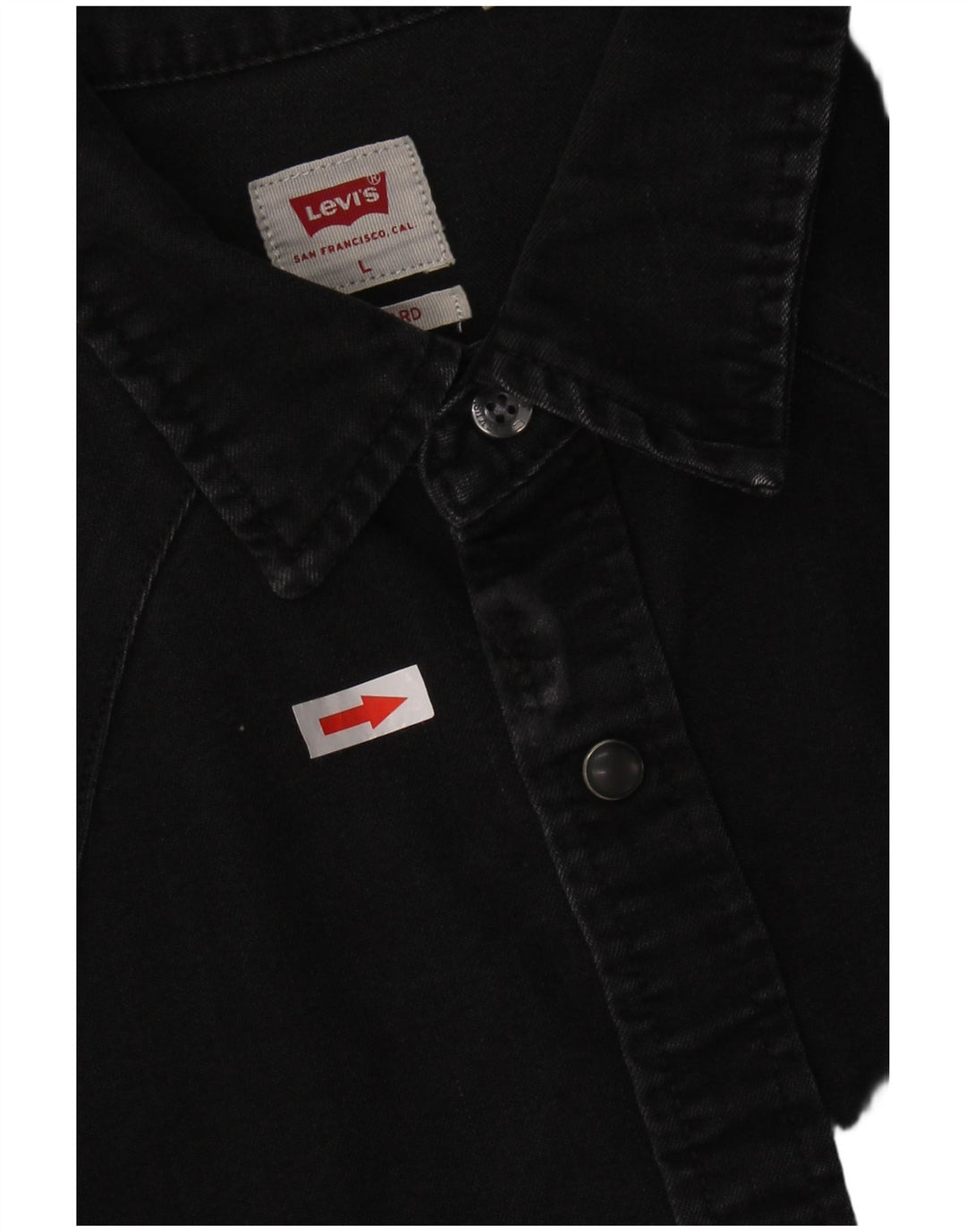 LEVI'S Camicia di jeans standard da uomo di grandi dimensioni in cotone nero