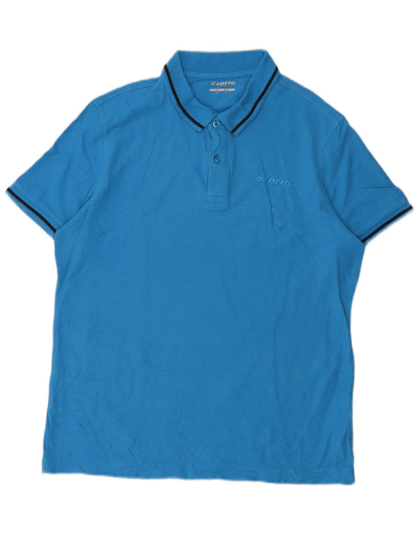 Polo Uomo Lotto in cotone Blu Medio