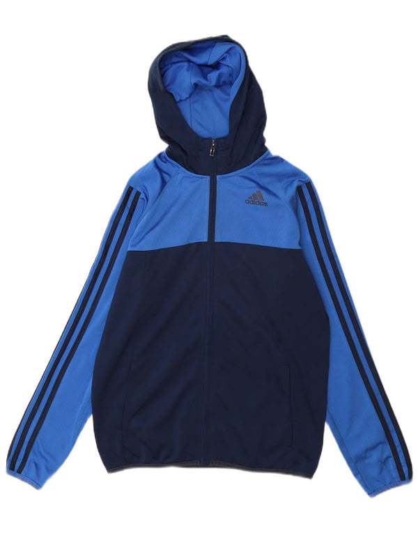 Giacca da ginnastica con cappuccio Adidas da ragazzo, 13-14 anni, colore blu navy