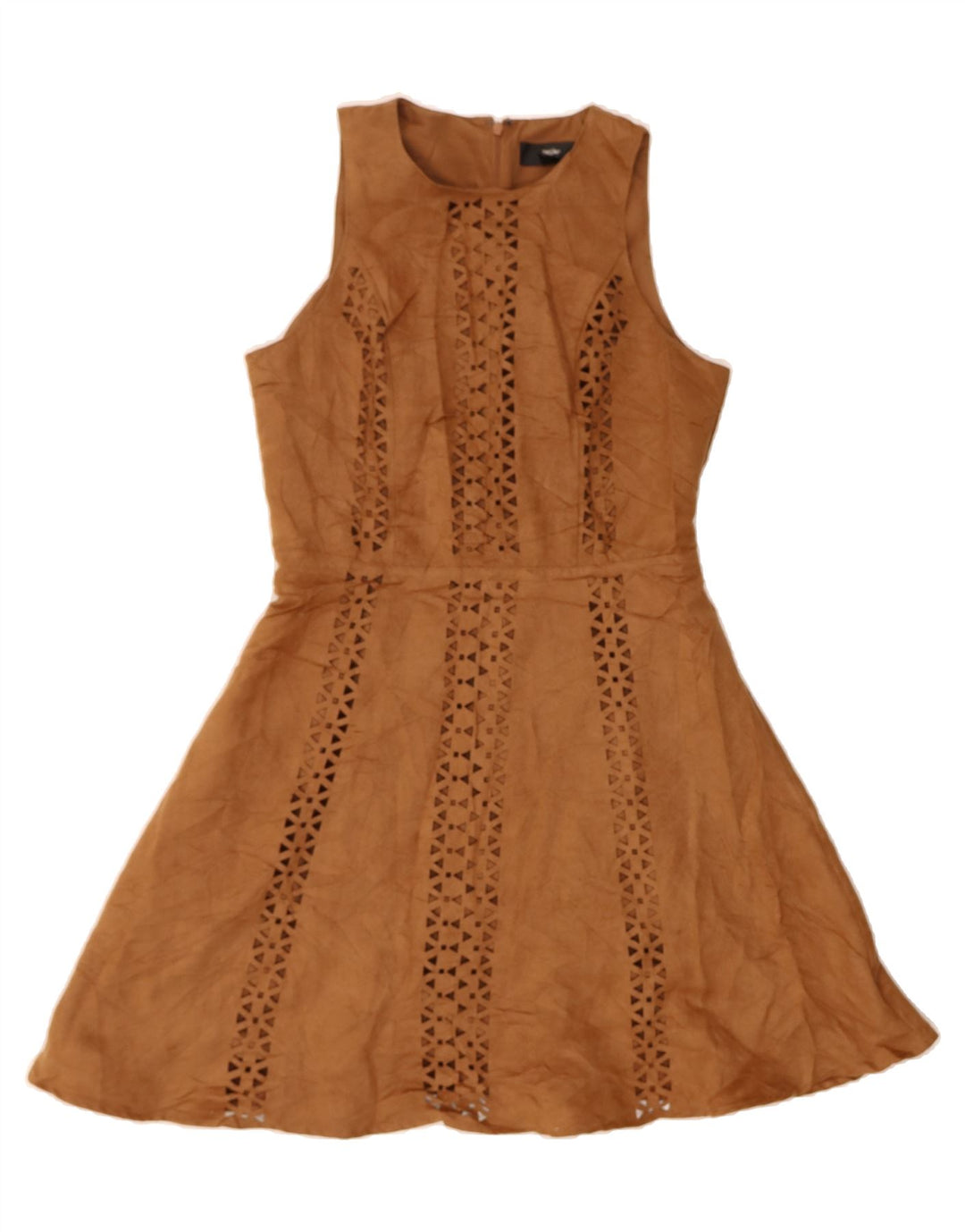 MOSSIMO Womens Sleeveless A-Line Dress UK 10 Small Brown Polyester Vintage Mossimo and Second-Hand Mossimo from Messina Hembry 