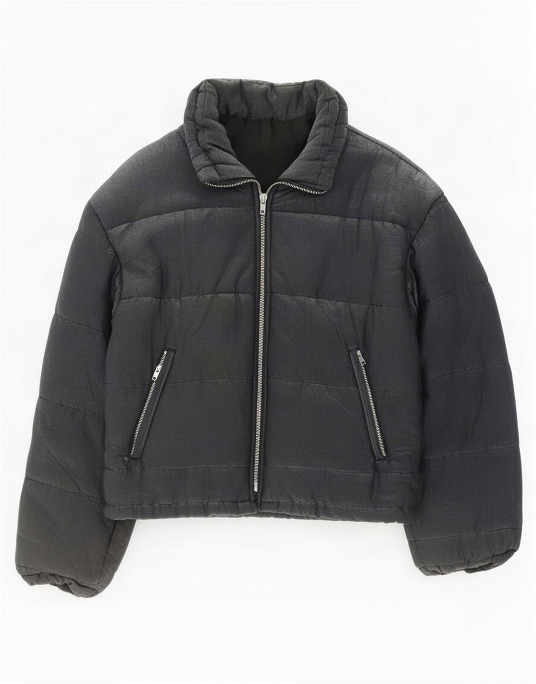 Giacca imbottita vintage da donna UK 14 grande nera