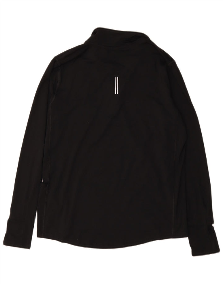 Maglia da tuta Nike Dri Fit con zip e collo pullover da uomo, poliestere nero medio