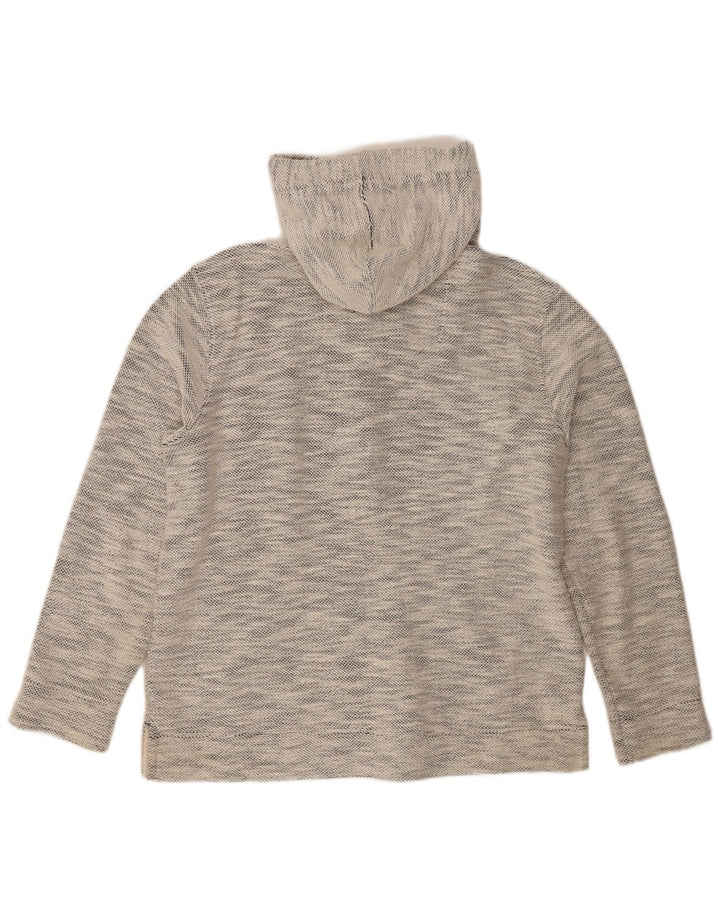 Felpa con cappuccio e zip da uomo Fat Face, grande cotone chiazzato grigio