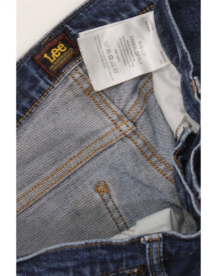 Jeans dritti Lee Daren Zip Fly da donna W36 L30 cotone blu