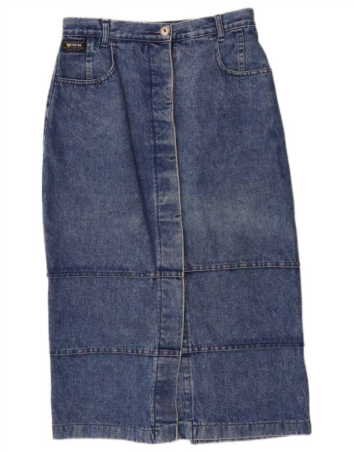Gonna in denim da donna POP 84 IT 46 grande W28 cotone blu