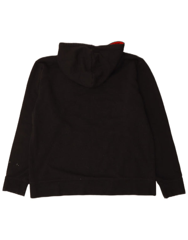 Felpa con cappuccio grafica da uomo Reebok grande in cotone nero