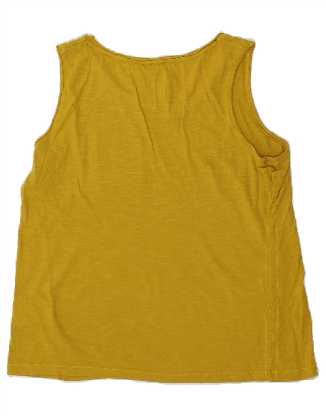 WEIRD FISH Womens Vest Top UK 12 Medium Yellow Cotton Vintage Weird Fish and Second-Hand Weird Fish from Messina Hembry 