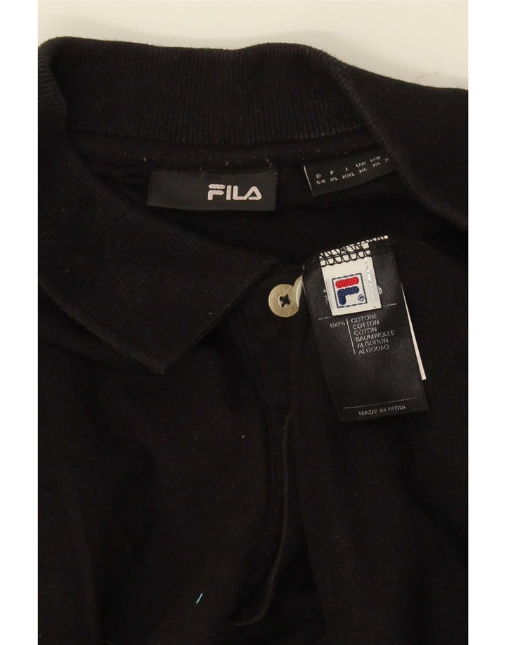 Polo da uomo Fila XL in cotone nero