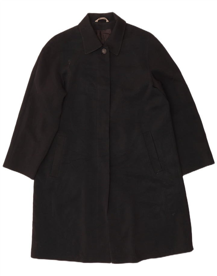 Cappotto da donna Marks & Spencer UK 12 medio nero poliestere