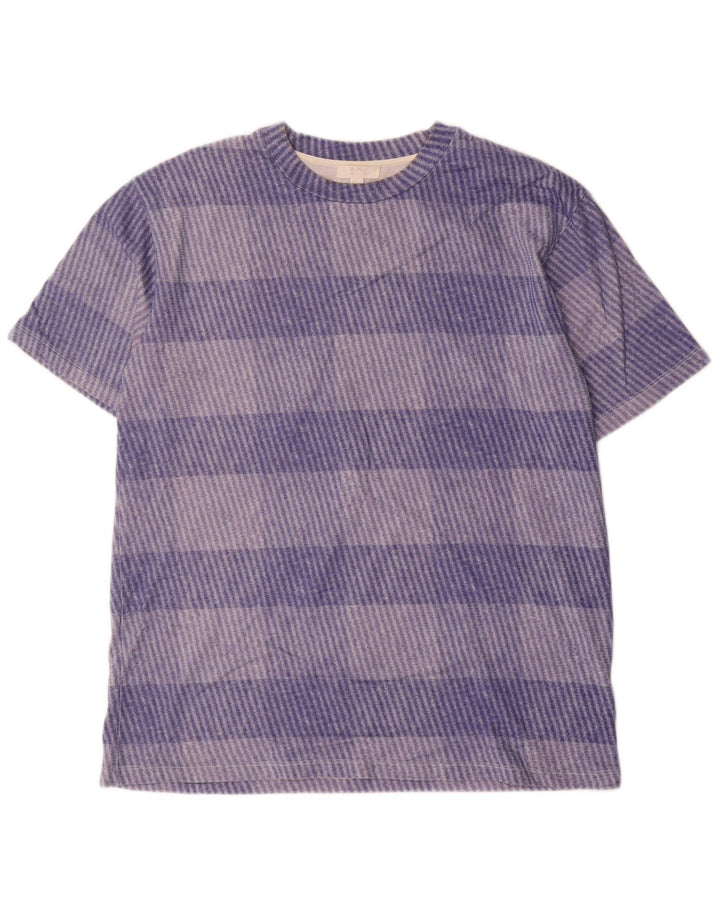 T-shirt da uomo Cos Top in cotone a quadri blu medio