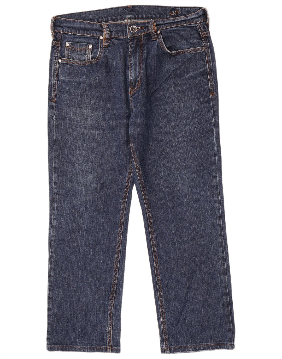Jeans Uomo Rifle Dritti W34 L26 Blu Cotone