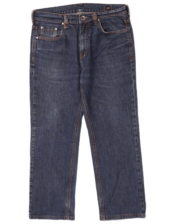 Jeans Uomo Rifle Dritti W34 L26 Blu Cotone