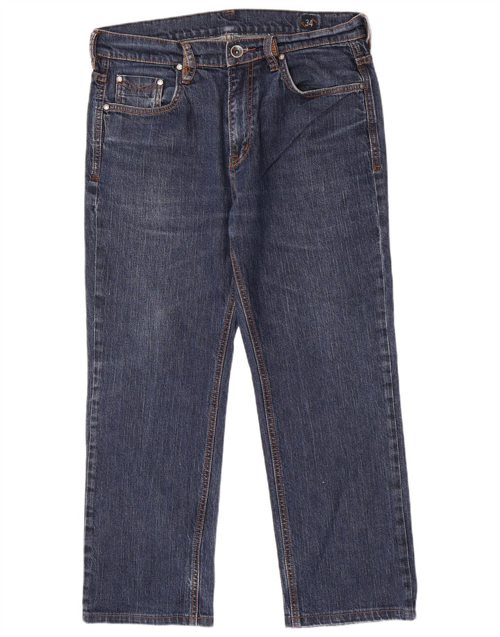 Jeans Uomo Rifle Dritti W34 L26 Blu Cotone