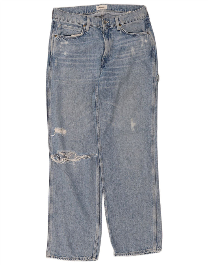 Jeans dritti effetto vissuto LEE da donna H&M US 6 medio W32 L30 blu