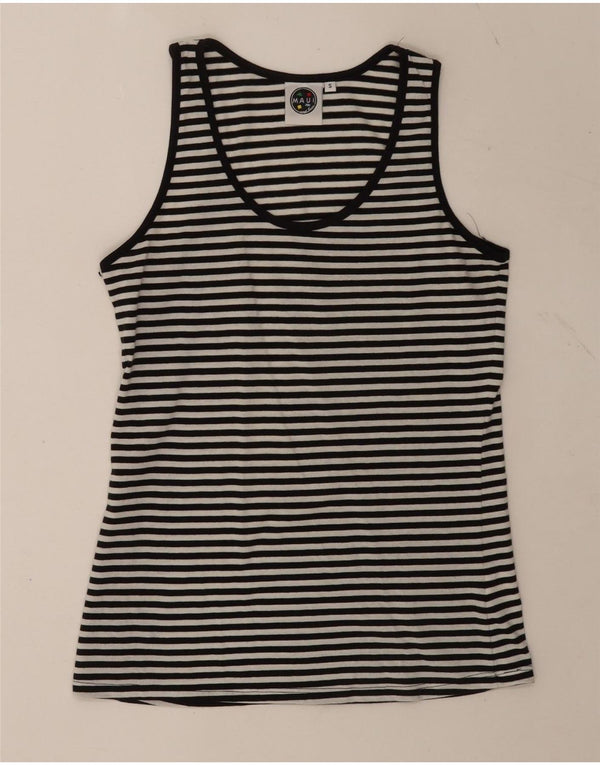 Canotta da donna Maui and Sons UK 10 piccola in cotone a righe bianche