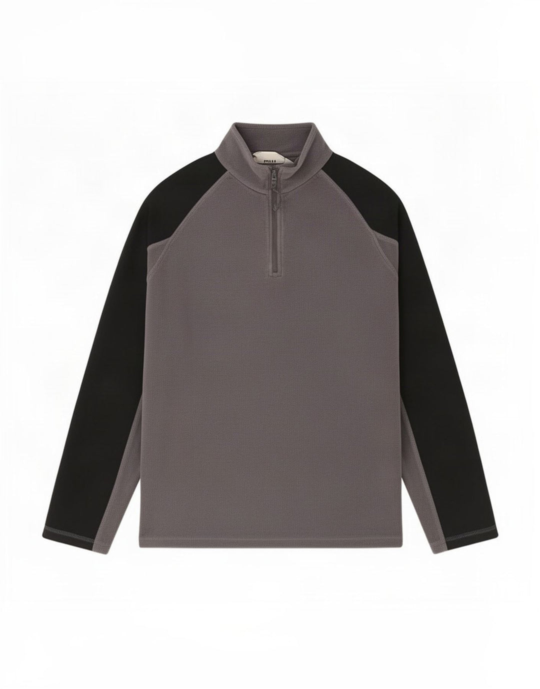 Maglione in pile da uomo con collo con zip Mountain Warehouse Blocco colore grigio medio