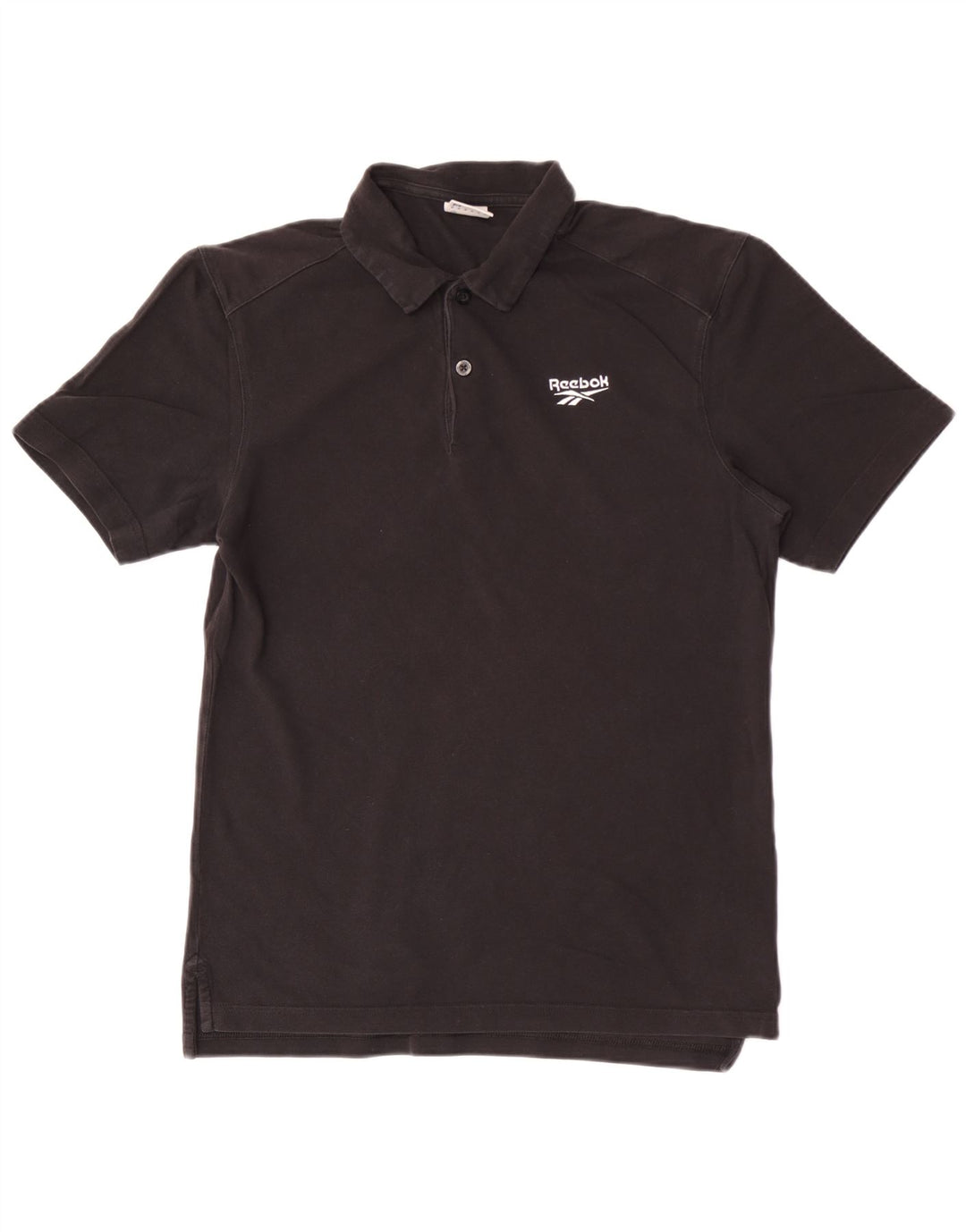 Polo Reebok da uomo in cotone nero medio