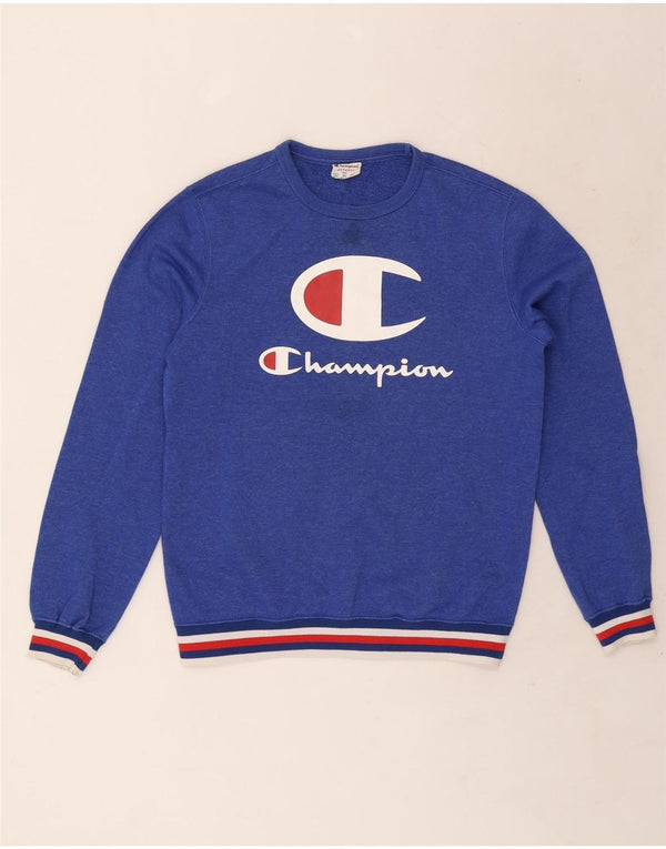 Felpa grafica Champion da ragazzo, 13-14 anni, XL, a righe blu