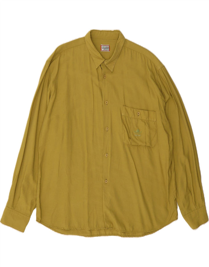QUARRY Mens Shirt XL Green Viscose Vintage Quarry and Second-Hand Quarry from Messina Hembry 
