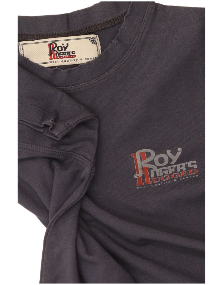 ROY ROGERS T-shirt grafica per ragazzi 13-14 anni Large in cotone blu navy
