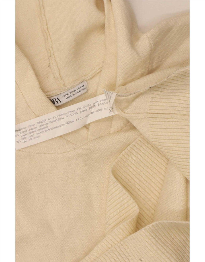 Maglione da uomo con vestibilità ampia e cappuccio Zara in viscosa beige medio