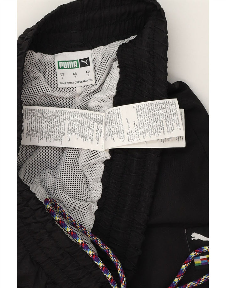Pantaloni da tuta con grafica PUMA da uomo Joggers piccoli in poliestere nero