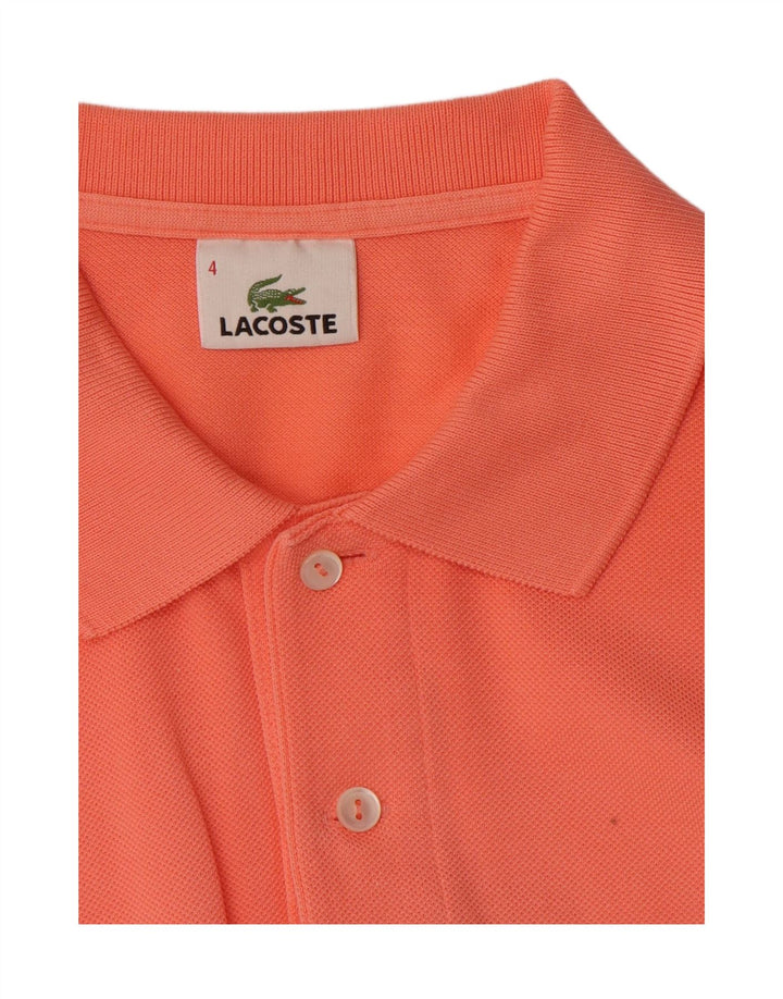 Polo da uomo Lacoste taglia 4, cotone arancione medio