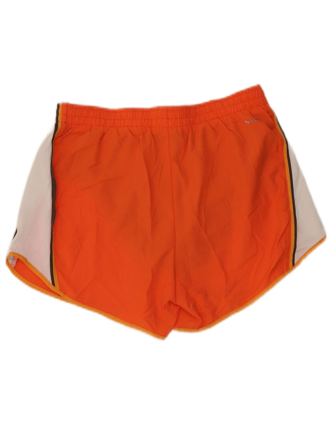 Pantaloncini sportivi da donna NIKE US 4/6 Small Orange Colourblock in poliestere