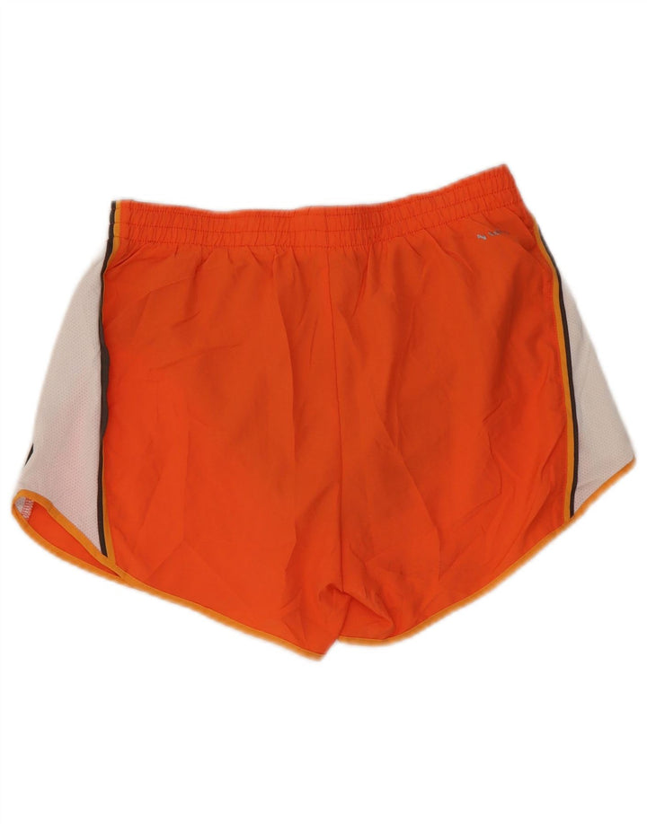 Pantaloncini sportivi da donna NIKE US 4/6 Small Orange Colourblock in poliestere