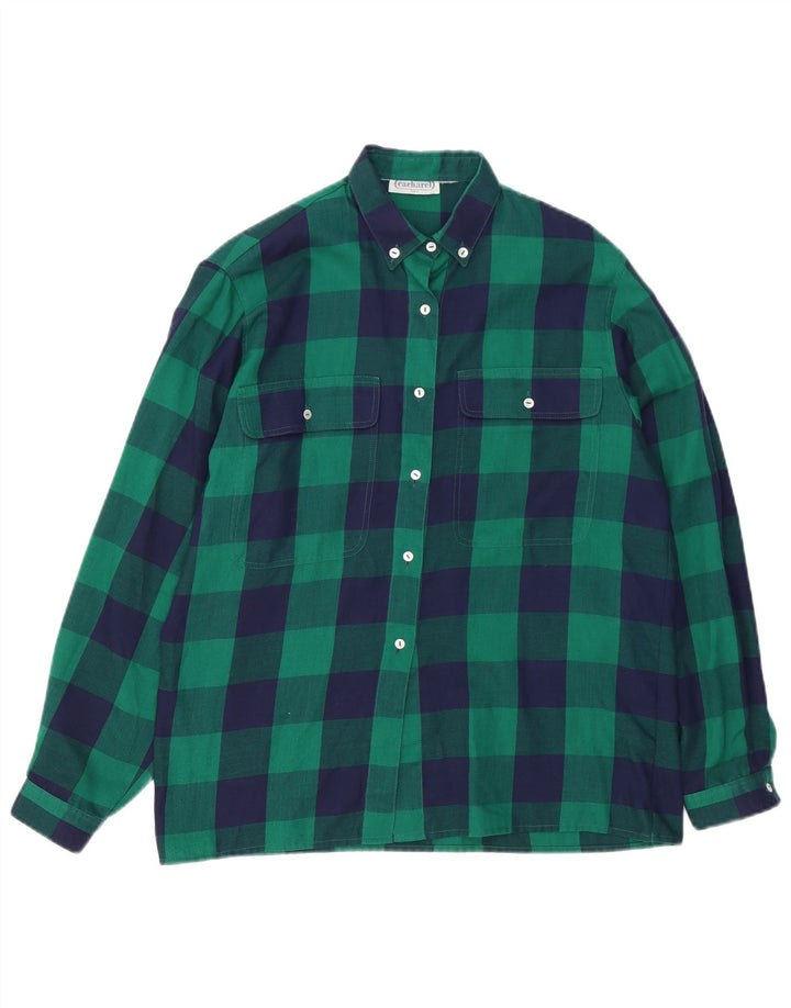 Camicia da donna CACHAREL UK 16 Large Green Gingham