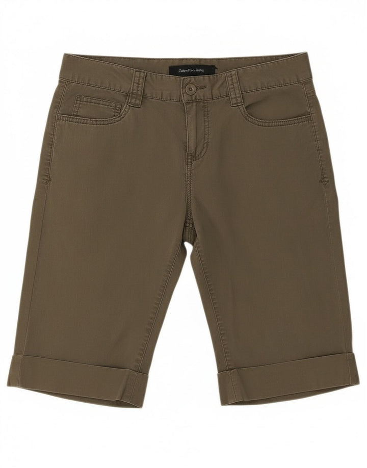 Bermuda da donna Calvin Klein US 8 Medium W30 cotone kaki