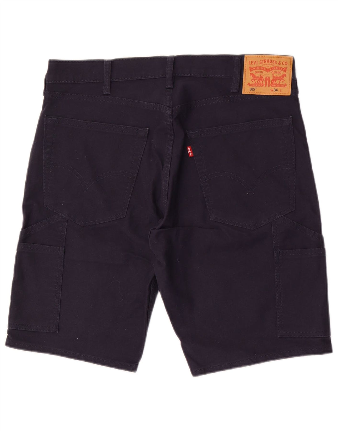 Pantaloncini casual Levi's da uomo 505 W34 Large in cotone blu navy