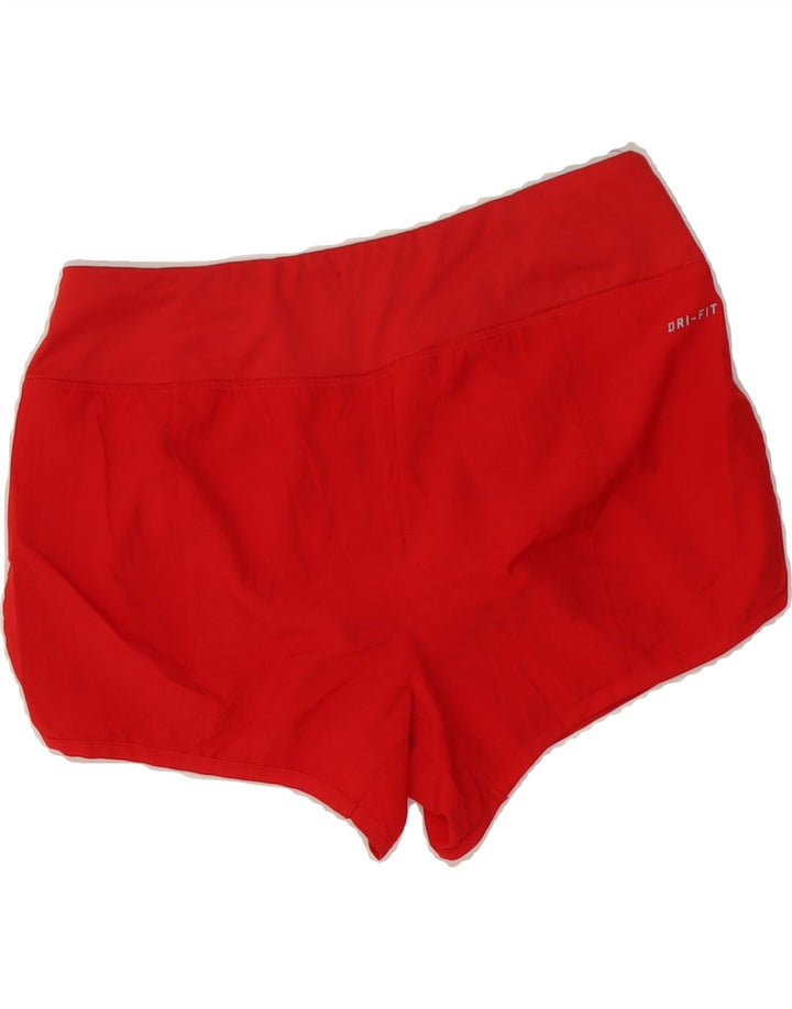 NIKE Womens Dri Fit Graphic Sport Shorts UK 10 Small  Red Polyester Vintage Nike and Second-Hand Nike from Messina Hembry 