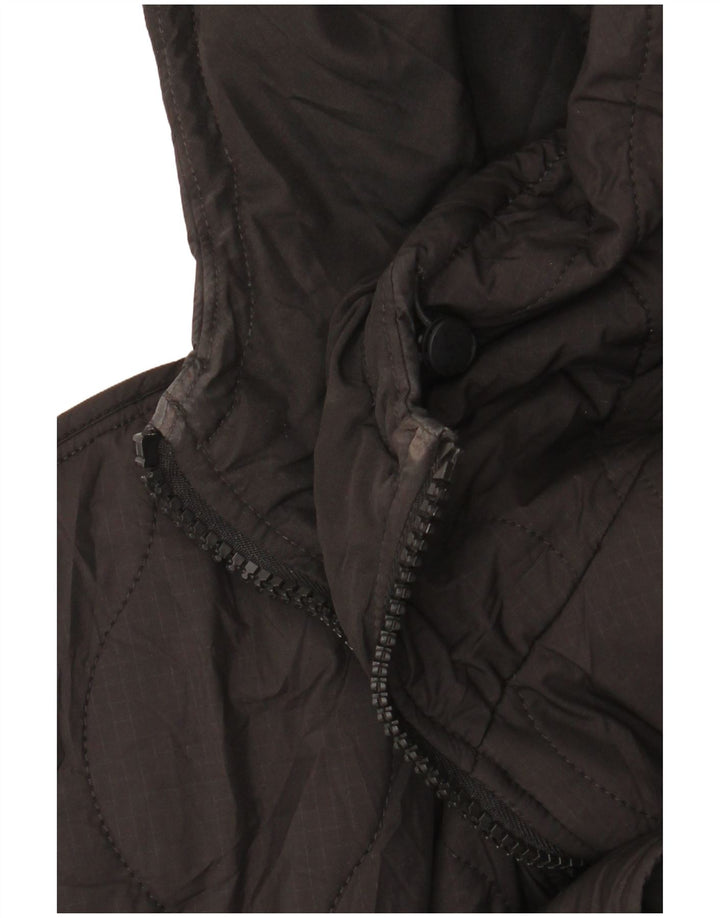 Giacca trapuntata oversize con cappuccio da donna Zara UK 10 piccola poliestere nero
